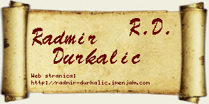Radmir Durkalić vizit kartica